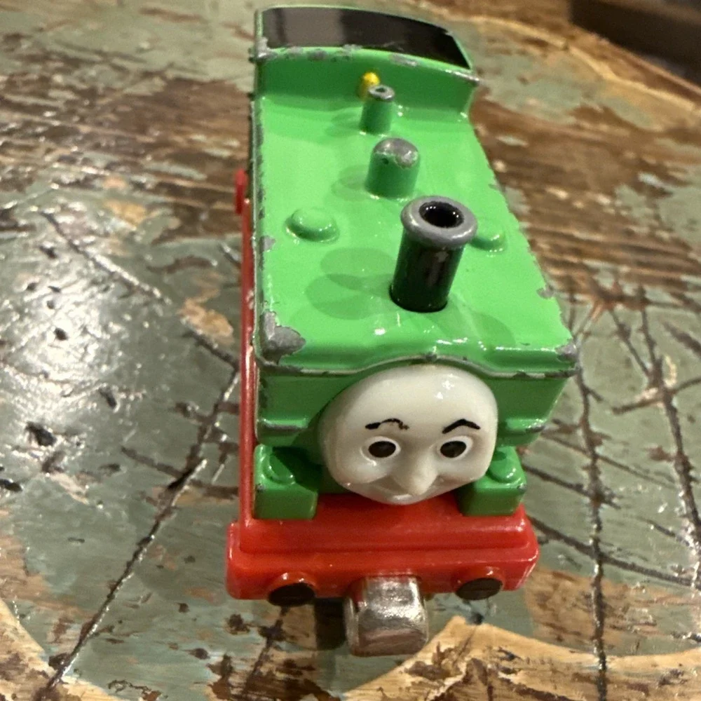 Vtg 2002‎ Thomas & Friends Duck Green Engine GWR  #8 Take N Play Die Cast Train